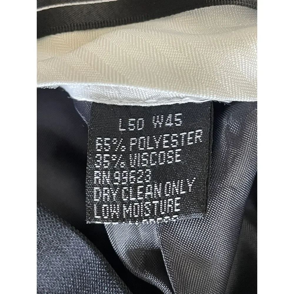 Vitali 50L 40 x 28 3pc Dark Gray Subtle Windowpane 4Btn Suit‎ Vest Waistcoat
